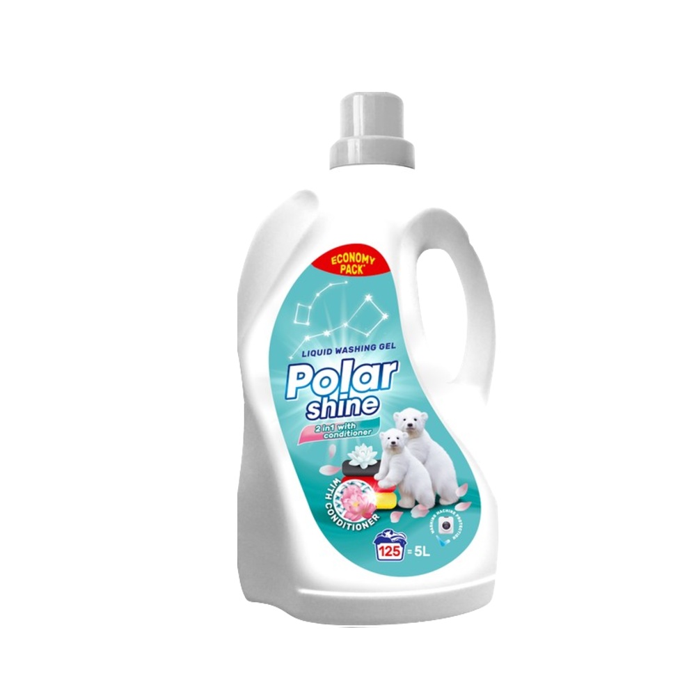 Гель для прання Polar Shine 2 in 1 Універсальний з додаванням кондиціонера 5 л
